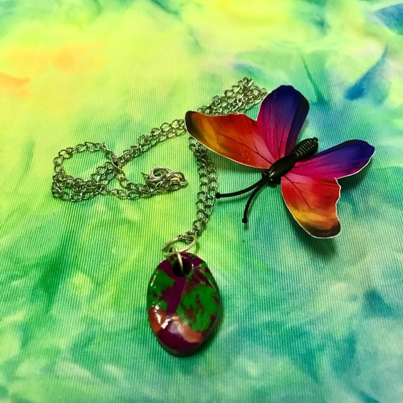 Reversible Unique Rare Vintage Boho One of a Kind Handmade Necklace - Picture 3 of 16